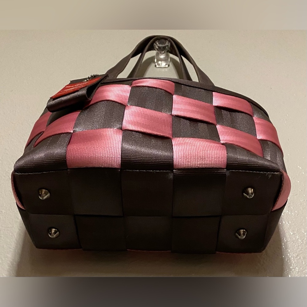 Harveys Seatbelt Bag Pink Brown Woven Tote Limited Edition 40/200 - Picture 6 of 8